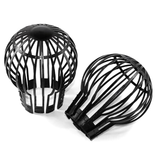Image of Gutter Guard Drain Guard Downpipe Leaf Guard Drain Pipe Cover Plastic Drain Protector to Stop Leaves and Better Water Drainage (Set of 2)