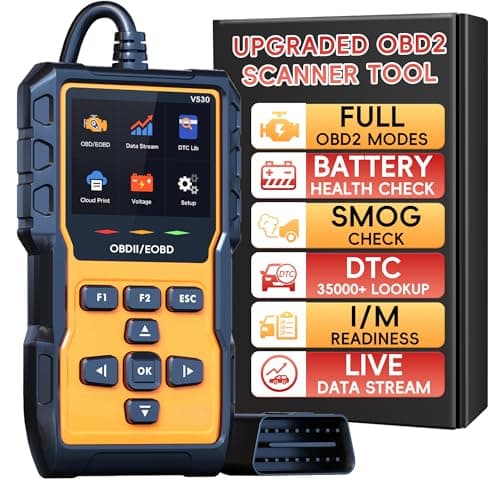 Image of Professional OBD2 Scanner Diagnostic Tool Car Check Engine Code Reader with Reset, Live Data, Mode 6, Mode 8 & I/M Readiness and Clear Error Codes for All OBDII/EOBD Vehicles After 1996