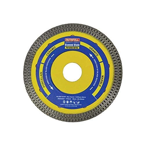 Image of Faithfull FAIDB115CRP Porcelain, Ceramic and Granite Diamond Cutting Blade 115 mm (4.5 Inch)
