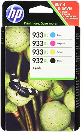 Image of 4 x HP C 2 P 42 AE, c2p42ae/932 x L933 x l, NR 932/NR 933 XL Original Ink Black, Cyan, Magenta, Yellow