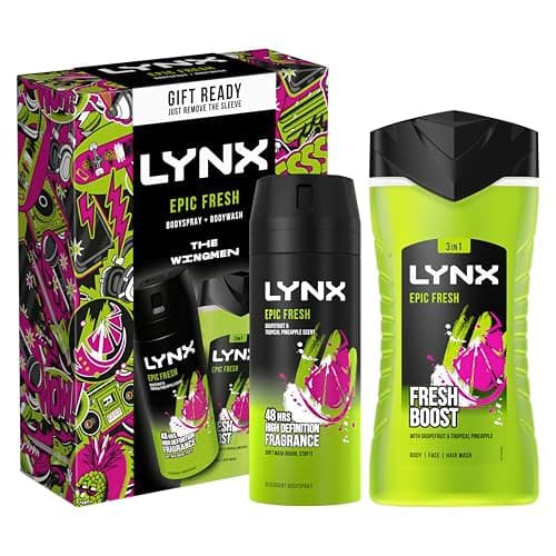 Image of Lynx Epic Fresh The Sidekick Duo Body Wash & Body Spray Deodorant Gift Set