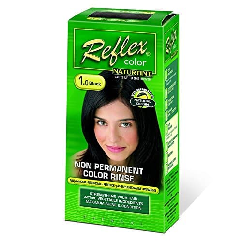 Image of (2 Pack) - Naturtint - Reflex Non Permanent Colour Rinse - 1.0 Black | 90ml | 2 PACK BUNDLE by NATURTINT