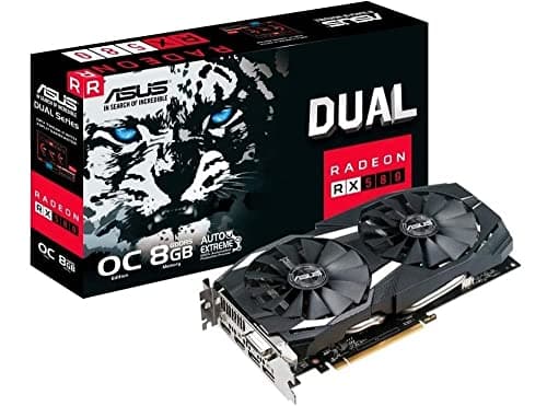 Image of ASUS AMD DUAL-RX580-O8G Radeon RX 580 OC Edition 8 GB GDDR5 PCI Express 3.0 Gaming Graphics Card
