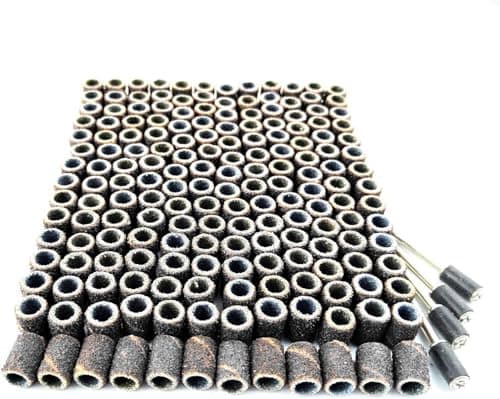 Image of Merryland Sanding Drum Sander for Dremel 184pcs, Sanding Band Sleeve 80# 6mm 180pcs and Mandrel 4pcs Mini Rotary Tool Accessory Electric Power Tool DIY, RMTA184C2