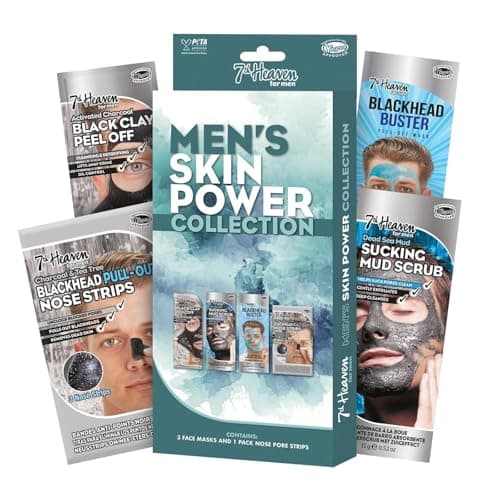 Image of 7th Heaven Men’s Skin Power Gift Set - Energises & Revives Skin - 3 Masks and Nose Pore Strips