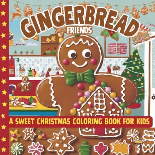 Image of Gingerbread Friends: A Sweet Christmas Coloring Book for Kids: Sweet and Simple Holiday Coloring Fun with Gingerbread Cookies – Ages 3–7