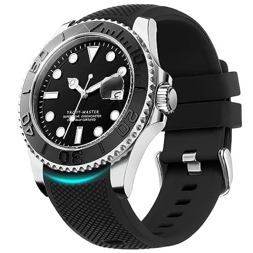 Image of Fullmosa Watch Straps 22mm Silicone Smart Watch Strap No Gaps Compatible with Samsung Galaxy/Garmin for Men, Black