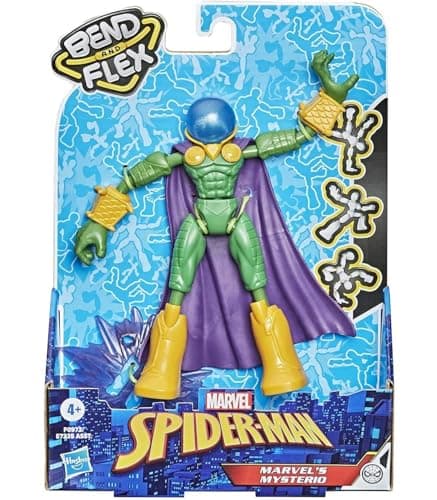 Image of Marvel Spiderman, F0973 Bend and Flex Marvel’s Mysterio Action Figure Toy, 6-Inch Flexible Figure, Includes Accessory, For Kids Ages 4 And Up