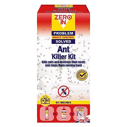 Image of Zero In All-In-One Ant Killer Kit. Long-lasting Control and Effective Prevention Reinfestations. Value Kit Includes Ant & Insect Killer – 300 ml Aerosol; Killer Powder – 300 g; Bait Station - Twinpack
