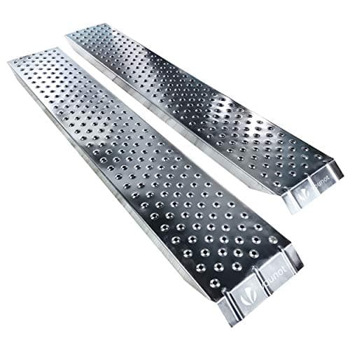 Image of Vounot Steel Load Ramp, Two Ramps for Motorcycle, Scooter, Quad, Trailer, Van, Trolley, Maximum Load 400 kg, 135 x 23 cm