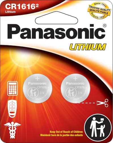 Image of Panasonic CR1616 3.0 Volt Long Lasting Lithium Coin Cell Batteries in Child Resistant, Standards Based Packaging, 2-Battery Pack