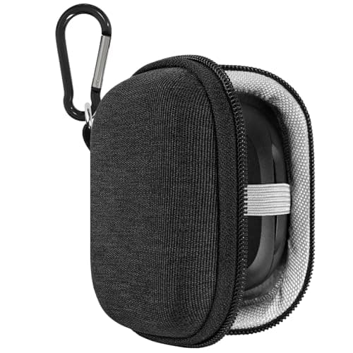Image of Geekria Shield Earbuds Case Compatible with Skullcandy EcoBuds, Dime 2/3, Smokin' Buds True Wireless Earbud, Replacement Hard Shell Travel Carrying Bag with Carabiner Clip (Grey)