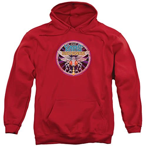 Image of Atari - Mens Yars Revenge Patch Pullover Hoodie, Medium, Red