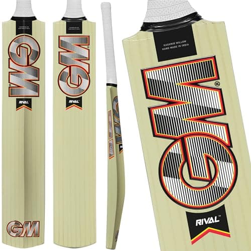 Image of GM | Rival Kashmir Willow Cricket Bat | Control Grip | Opener Size for Players Aged 4-8 | Beginner Junior | Gunn & Moore