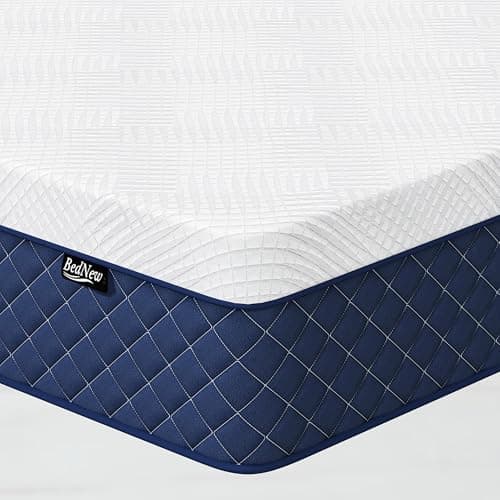 Image of Bednew Double Mattress, 14 inch Medium-Firm Hybrid Mattress, Memory Foam & Pocket Spring for Gentle Support, Pressure Relieving, 101-Day Free Trial, Mattress in a Box (135x190x36cm)