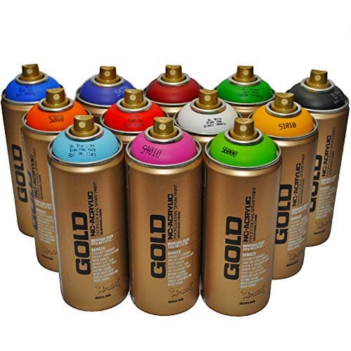 Image of Montana Gold Premium Spray Paint 400ml Main Colors Set of 12