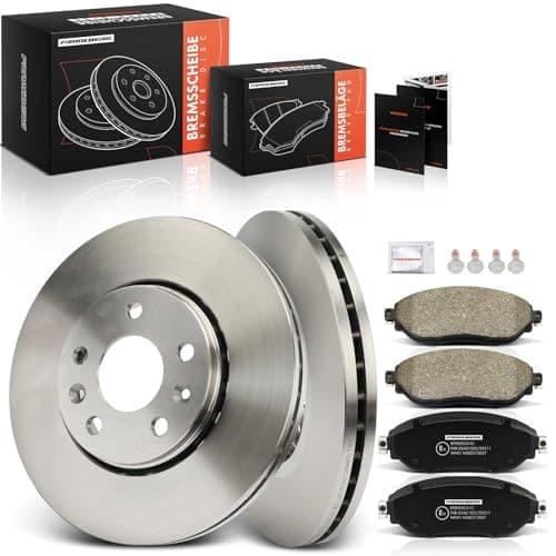 Image of Frankberg Brake Kit incl. 2x Brake Disc + 4x Brake Pad Front Compatible with NV300 Estate X82 Vivaro Estate X82 Trafic III JG Primastar X82 Replace# 4423332