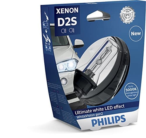 Image of Philips 85122WHV2S1 WhiteVision gen2 Xenon headlight bulb D2S, single blister