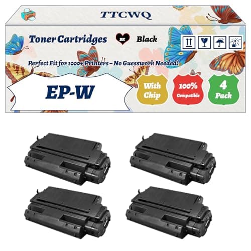 Image of Compatible for Canon EP-W Toner Cartridges Work for Canon LaserShot LBP-2460 LBP-930 Printers, with Chip, High Yield 25000 Pages, High-Definition Printing (4 Pack Black)