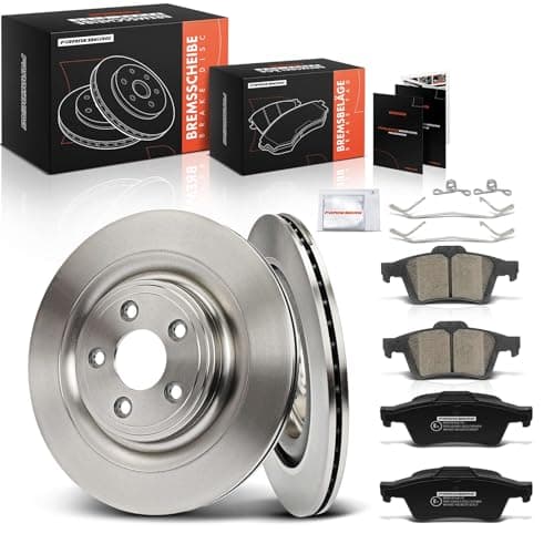 Image of Frankberg Brake Kit incl. 2x Brake Disc + 4x Brake Pad Rear Compatible with XF Sportbrake X250 XF X250 XJ X351 S-Type X200 Super Eight Replace# 2T142B507BA