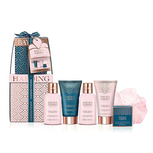 Image of Baylis & Harding Jojoba, Vanilla & Almond Oil Signature Collection Luxury Pamper Present Keepsakes Boxes Gift Set- Vegan Friendly