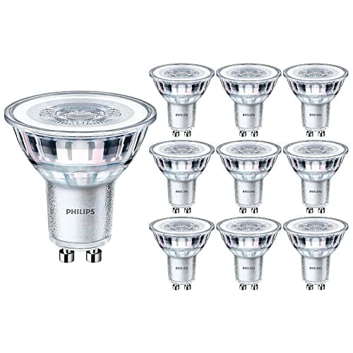 Image of Pack of 10 x Philips Corepro LED 4.6W (50W) GU10, Bulb, 2700K Warm White, 36 Degree, Non Dimmable, UK