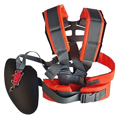 Image of Universal Adjustable Strimmer Harness Padded Trimmer Shoulder Strap Comfort Double Shoulder Harness Strap Nylon Strimmer Lawn Mower Belt Mower Grass Trimmer for Brush Cutter Grass Garden Trimmer
