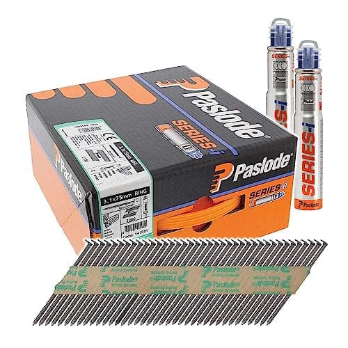 Image of TIMCO Paslode 3.1 x 75mm IM360 Ring Nails Bright Finish Box of 2,200 + 2 Fuel Cells