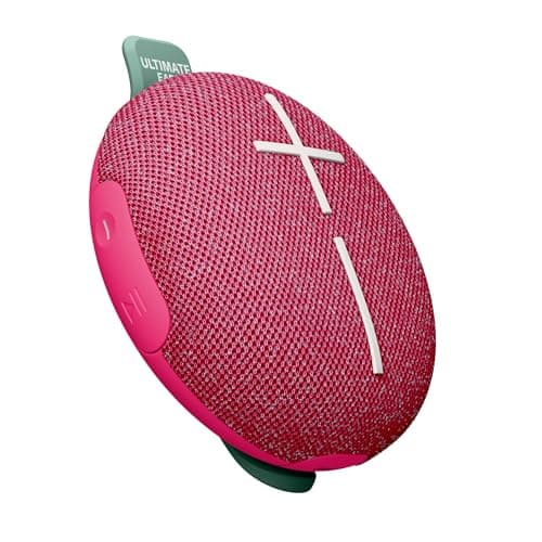 Image of ULTIMATE EARS MINIROLL Ultra-Portable Waterproof Bluetooth Speaker, Big Bass, IP67 Dustproof, 40 m (131 ft) Range - Calming Pink