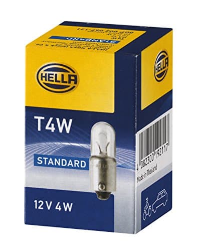 Image of HELLA 8GP 002 067-121 Bulb - T4W - Standard - 12V - 4W - Socket Type: BA9s - Box - Quantity: 10