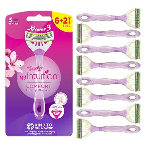 Image of WILKINSON SWORD – Intuition Comfort Xtreme for Women | Disposable Razors | Flexible Blades | Hydrating Aloe Vera Strips | Pack of 6 Razors + 2 Free