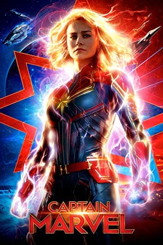 Image of Crafty Little Penguin Captain Marvel Movie Poster Print Wall Art A6 A5 A4 A3 A2 Maxi Movie Comics - 1649 (A4-210 x 297 mm)