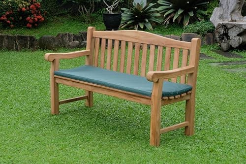 Image of Emporium Furniture Garden Bench Outdoor Wooden Extra Thick Oxford Bench Balcony Patio Furniture 100% Solid Teak Wood Benches for Parks & Garden (150 X 65 X 92 (W X D X H))