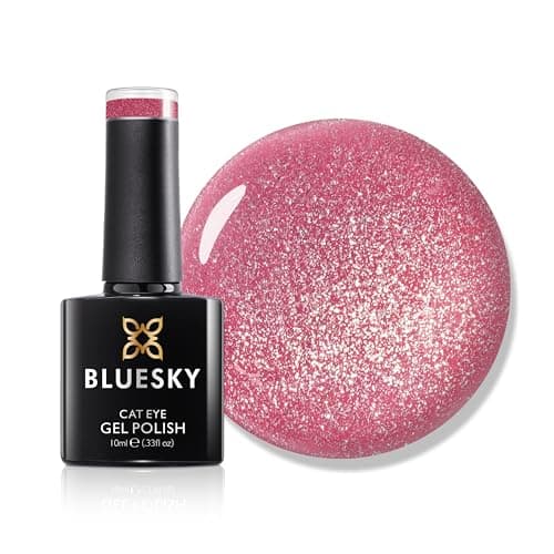 Image of Bluesky Cat Eye Gel Nail Polish 10ml, Ruby Radiance - LSD03, Pink Soak-Off Gel Polish for 21 Day Manicure, Professional, Salon & Home Use, Requires Curing Under UV/LED Lamp
