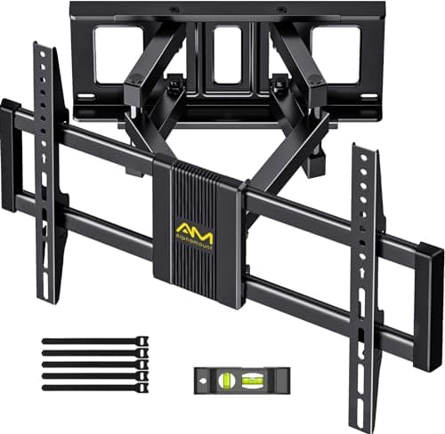 Image of Alphamount TV Wall Bracket for Most 37 to 80 Inch 4K LED & OLED TVs up to 45kg, TV Bracket with Dual Articulating Arms, Swivel, Extension & Tilt, Wall Mount with Max VESA 600x400mm