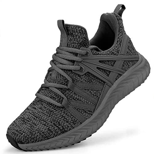 Image of Abboos Womens Slip On Sneakers Women Walking Tennis Shoes Lightweight Casual Sneakers for Gym Travel Work, Dark Grey, 5.5