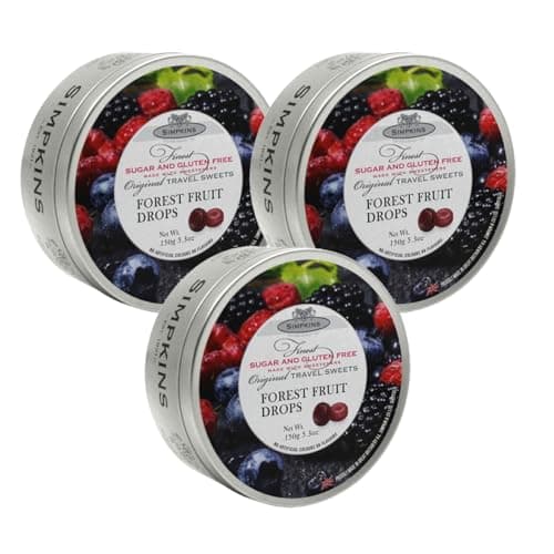 Image of Simpkins Forest Fruit Sugar-Free Travel Sweets 150g PACK OF 3