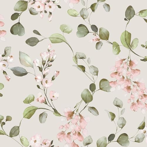 Image of Rosalie Romantic Floral Garden Theme Rose Buds Wallpaper Perfect for Living Rooms, Bedrooms, Dining Rooms Cream/Pink Rasch 260666