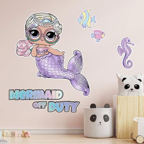 Image of L.O.L Surprise! Wall Sticker - Mermaids Miss Sea Wall Decal Art (60cm Width x 45cm Height)