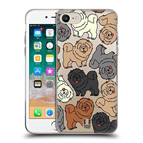 Image of Head Case Designs Chow Chow Dog Breed Patterns 4 Gel Case [Military Grade Protection] Compatible with Apple iPhone 7/8 / SE 2020 & 2022 and Compatible with MagSafe