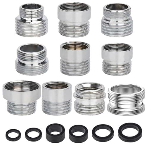 Image of 10 pcs M20 Faucet Adapter Kit, CNYMANY Kitchen Aerator Adapters Set Male M20 Female Sink Adapter Connecting Garden Hose Water Filter Standard Hose via Diverter