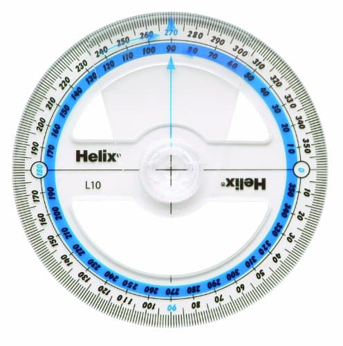 Image of Helix 10cm Angle Measure Scale - Transparent (Pack of 25)
