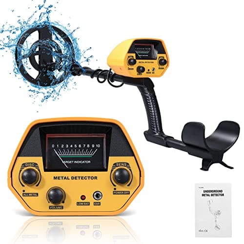 Image of Trsaow Metal Detector for Adults Kids,Professional IP68 Waterproof Gold Detectors with 10'' Coil and Battery Higher Accuracy Lightweight Adjustable Stem for Treasure Hunting on Beach Field