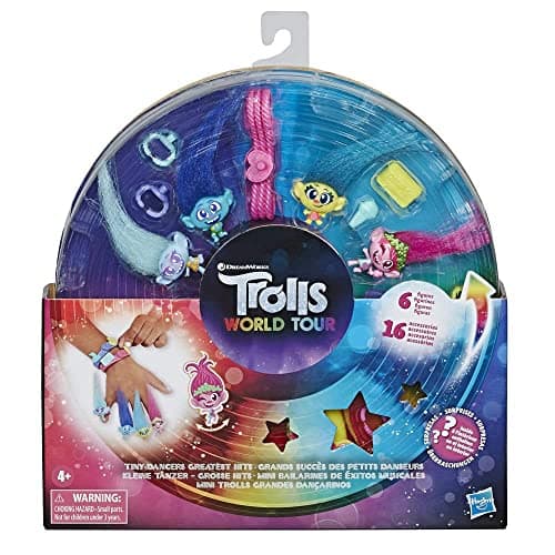 Image of DreamWorks Trolls Tiny Dancers Greatest Hits, 6 Collector Figures, Necklace, 2 Bracelets and More – Toy Inspired by Trolls World Tour
