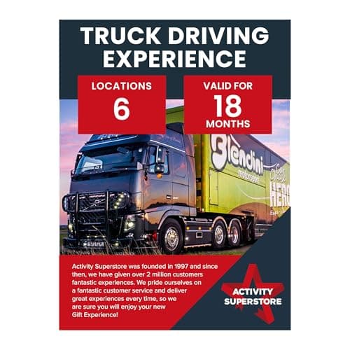 Image of Activity Superstore Truck Driving Gift Experience Voucher, Available at 6 UK Locations, 18-month Validity, Experience Days, Driving Experience, Car Gifts, Birthday Gifts