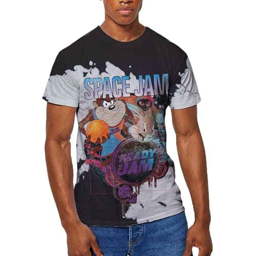 Image of Space Jam Sj2: Ready 2 Jam Official Tee T-Shirt Mens Unisex (Medium) Black