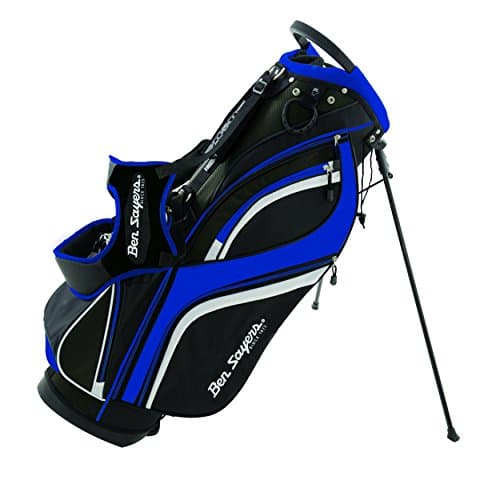 Image of Ben Sayers Unisex's DLX Stand Bag, Black/Blue, 8.5-Inch