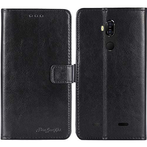 Image of TienJueShi Black Book Stand Premium Retro Business Flip Leather Protector Phone Case For AGM X3 5.99 inch Cover Etui Wallet