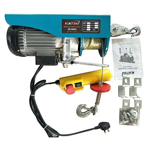 Image of KATSU Electric Hoist Lift Upto 500KG Overhead Electric Hoist 220V 18M Electric Wire Hoist Remote Control Garage Auto Shop Overhead Lift