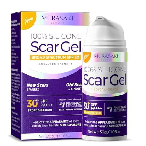Image of Silicone Scar Gel Scar Cream - SPF 30 Medical-Grade Formula for Surgical Scars, C-Section, Stretch Marks, Injury, Burns, Keloids, Old and New Scars